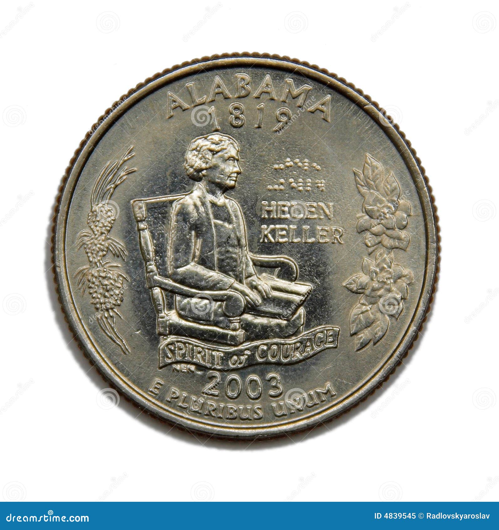 US Alabama quarter dollar stock image. Image of states 4839545