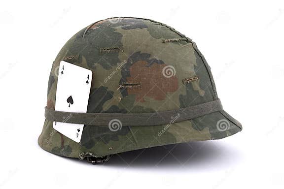 US Army Helmet - Vietnam Era Stock Photo - Image of uniform, safety ...