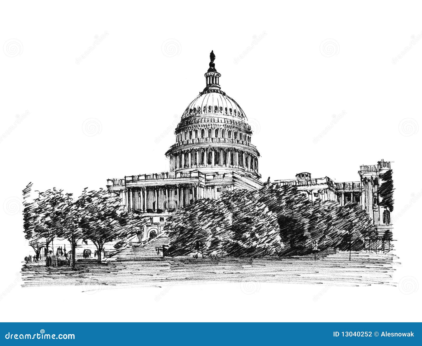 US Capitol stock illustration. Illustration of architecture - 13040252
