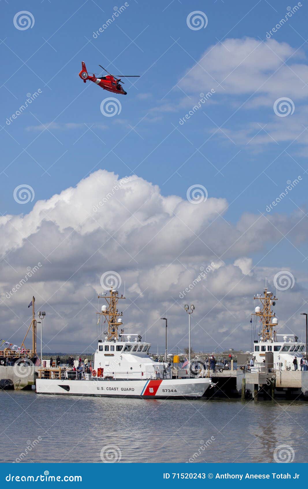 US Coast Guard MH65C Dauphin at Coast Guard Base in Cape May, New