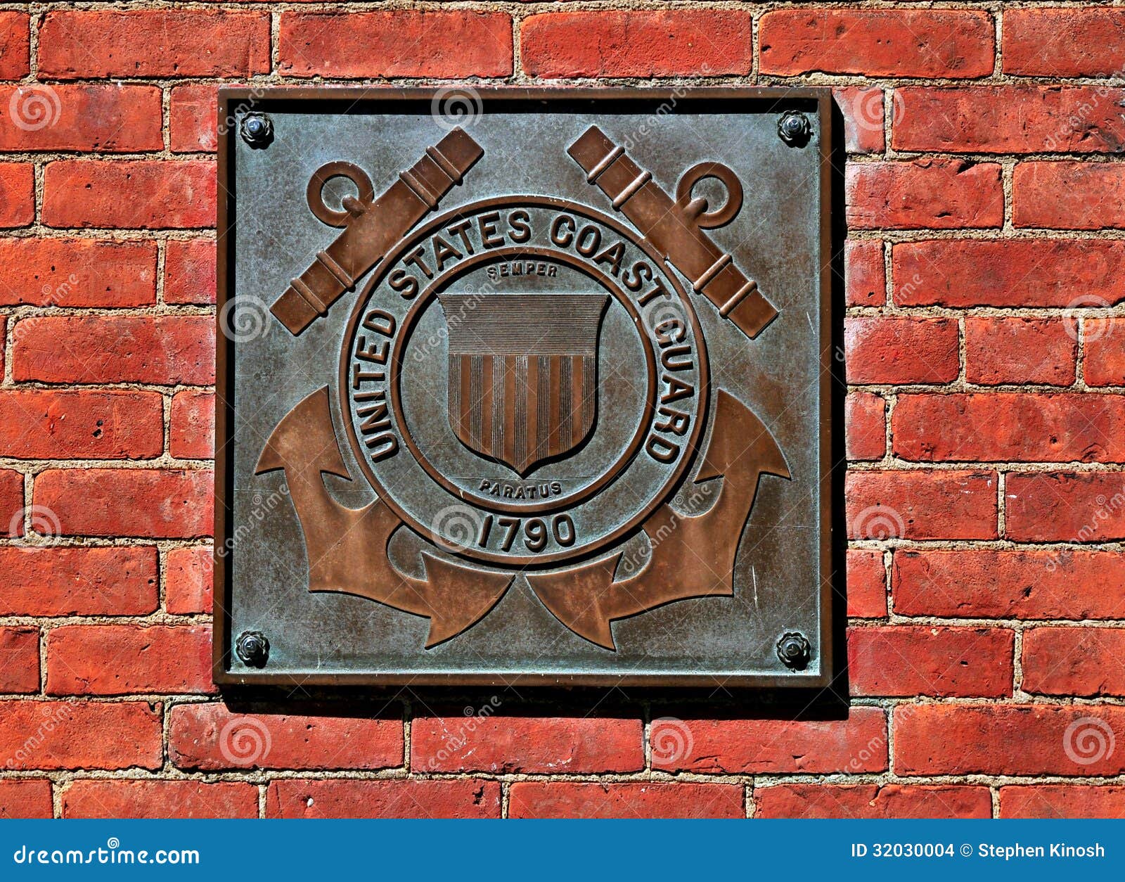 US Coast GUard Plaque editorial stock image. Image of bronze 32030004