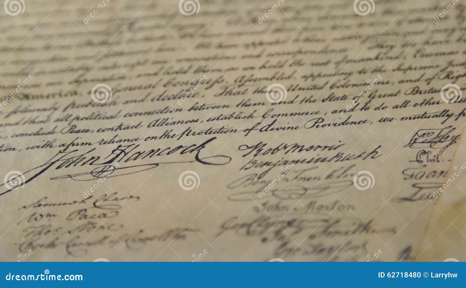 US Constitution with Hand Gun Right To Keep and Bear Arms Stock