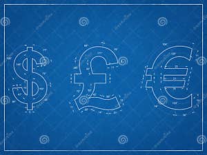 Us Dollar British Pound Euro Symbols Blueprint Stock Image Image Of Us Dollar British Pound Euro Symbols Blueprint Stock Image Image Of
