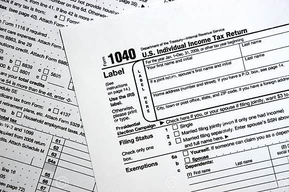 US Federal 1040 Tax Form, Plain Forms Concept Editorial Photography ...