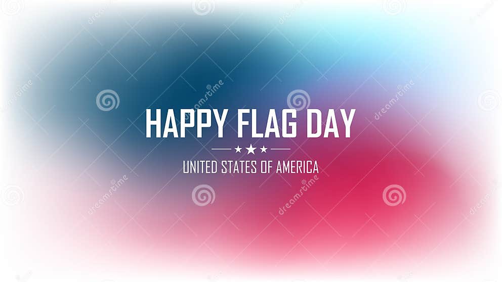 US Flag Day Holiday Banner. Blurred Background. United States National