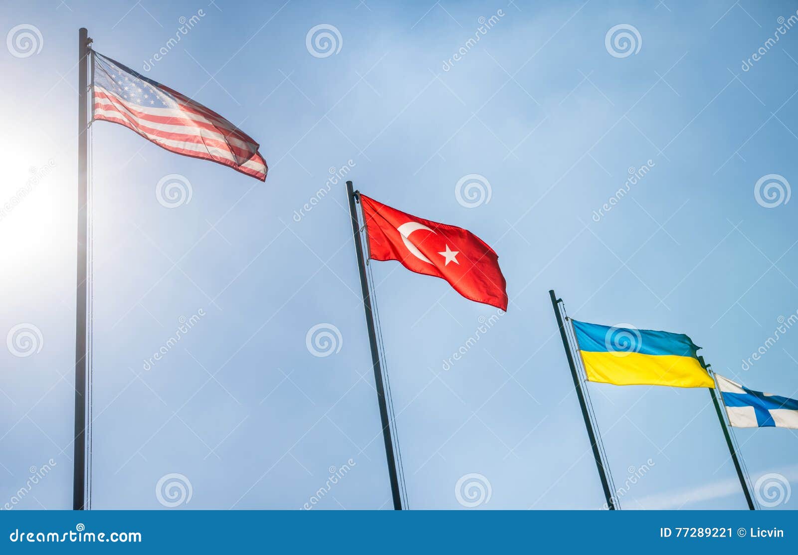 US Flags, Turkey and Ukraine Stock Image Image of turkey, wind 77289221