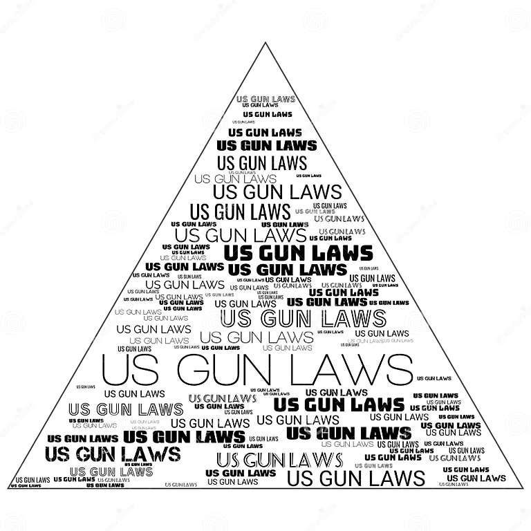 US Gun Laws Header Background Text Illustration Stock Illustration