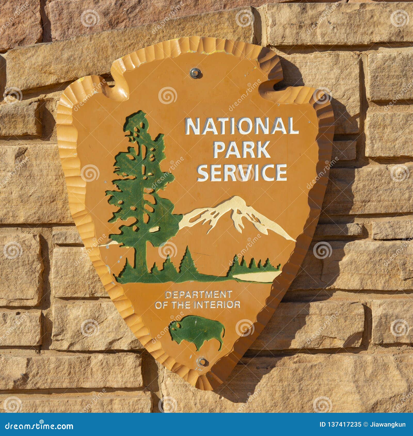 US National Park Service Sign, Utah, USA Editorial Image - Image of ...