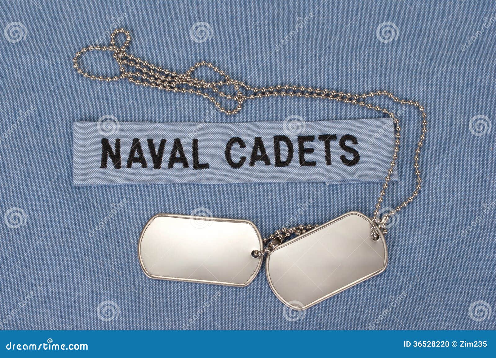 us naval cadets uniform with blank dog tags