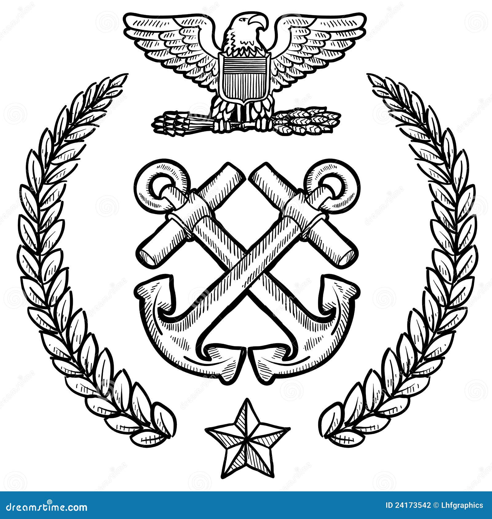 us navy insignia with wreath
