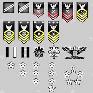 US Navy Rank Insignia - Fabric Texture Stock Vector - Illustration of ...