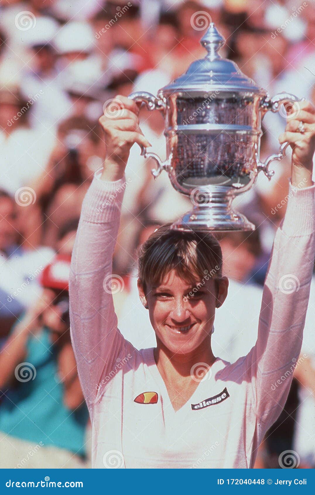 1982 US Open Winner Chris Evert Editorial Stock Photo Image of 1982