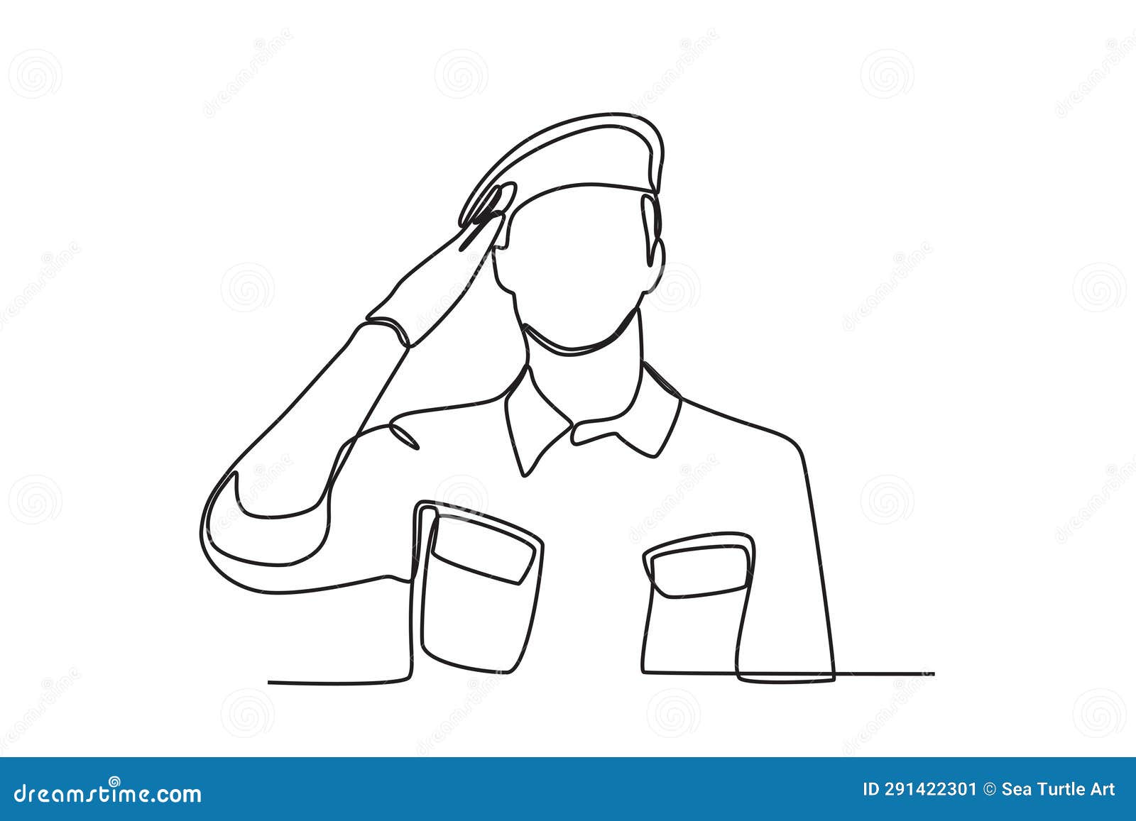 A US soldier saluted stock vector Illustration of america 291422301