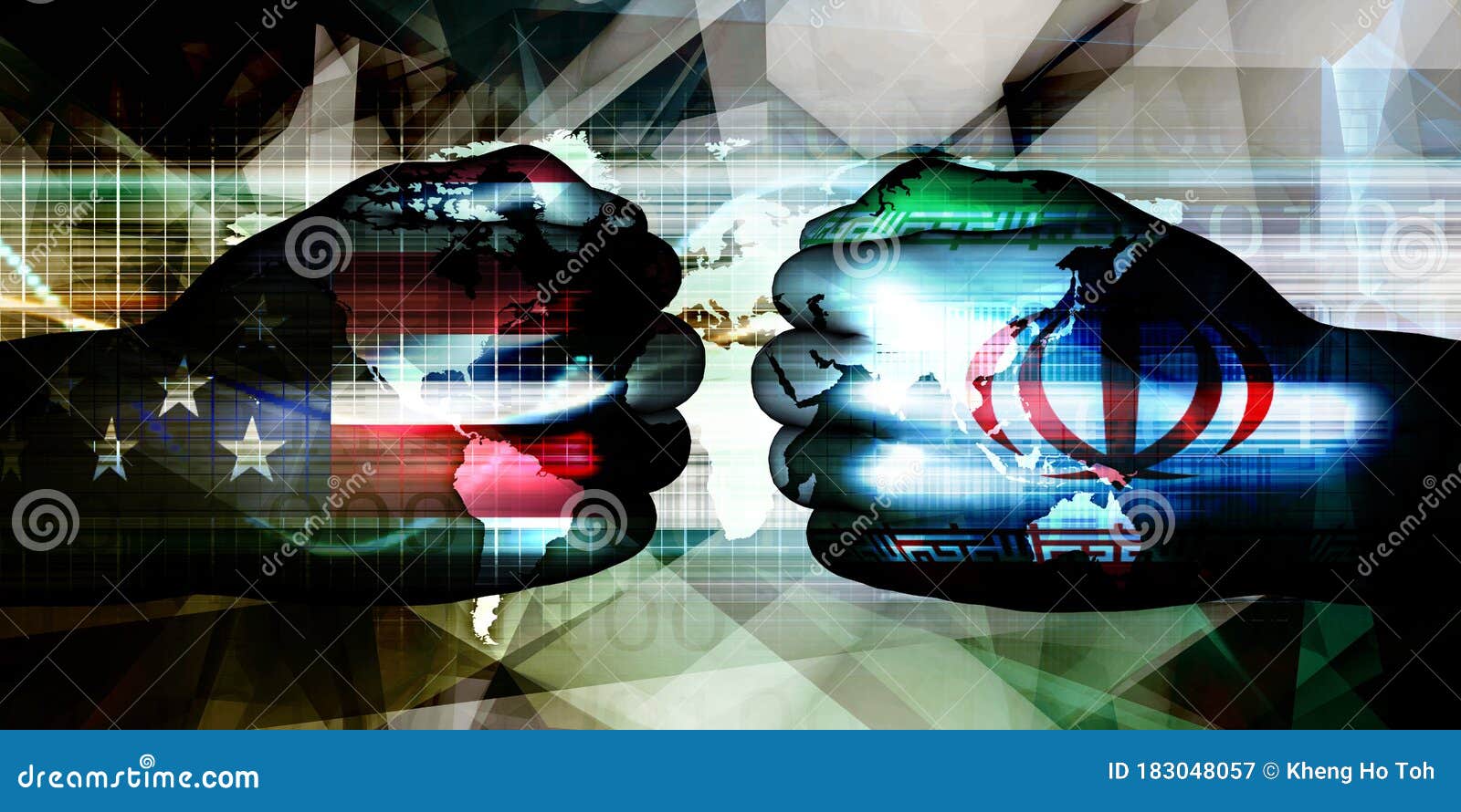 US vs Iran stock illustration. Illustration of headlines - 183048057