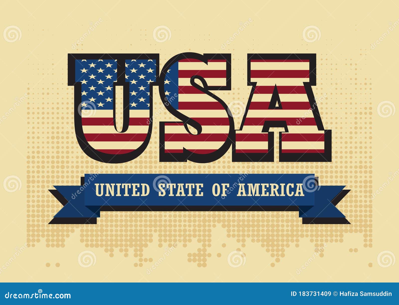 Usa Banner. Vector Illustration Decorative Background Design Stock ...