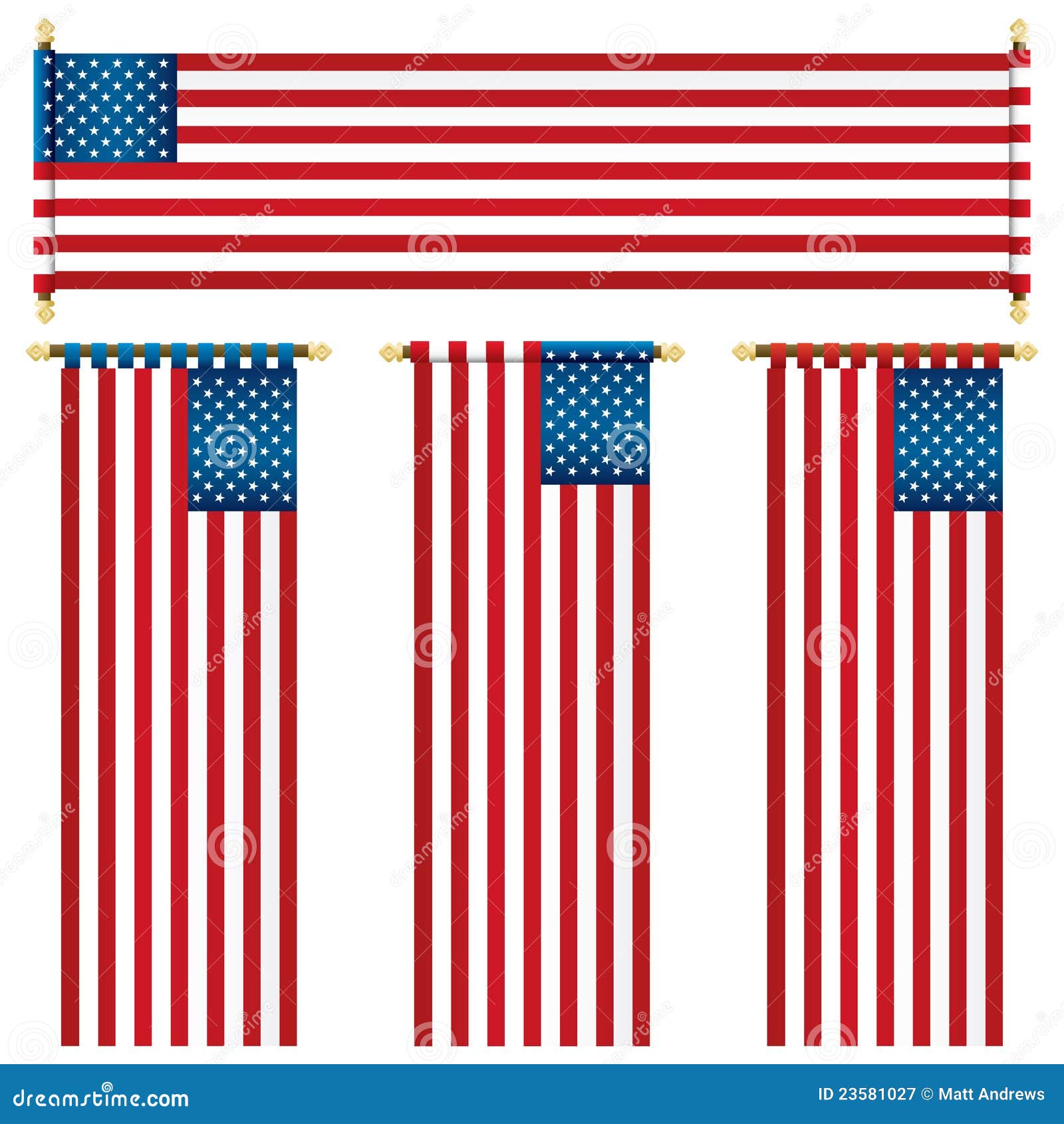 Usa banners stock vector. Illustration of element, horizontal 23581027