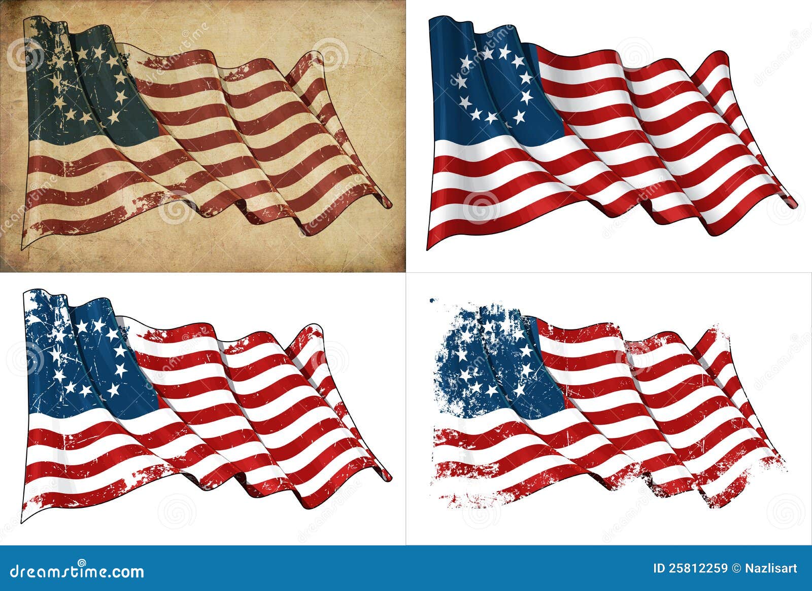 3% Beautiful 1776 Freedom Thirteen Colony Betsy Ross American Flag 