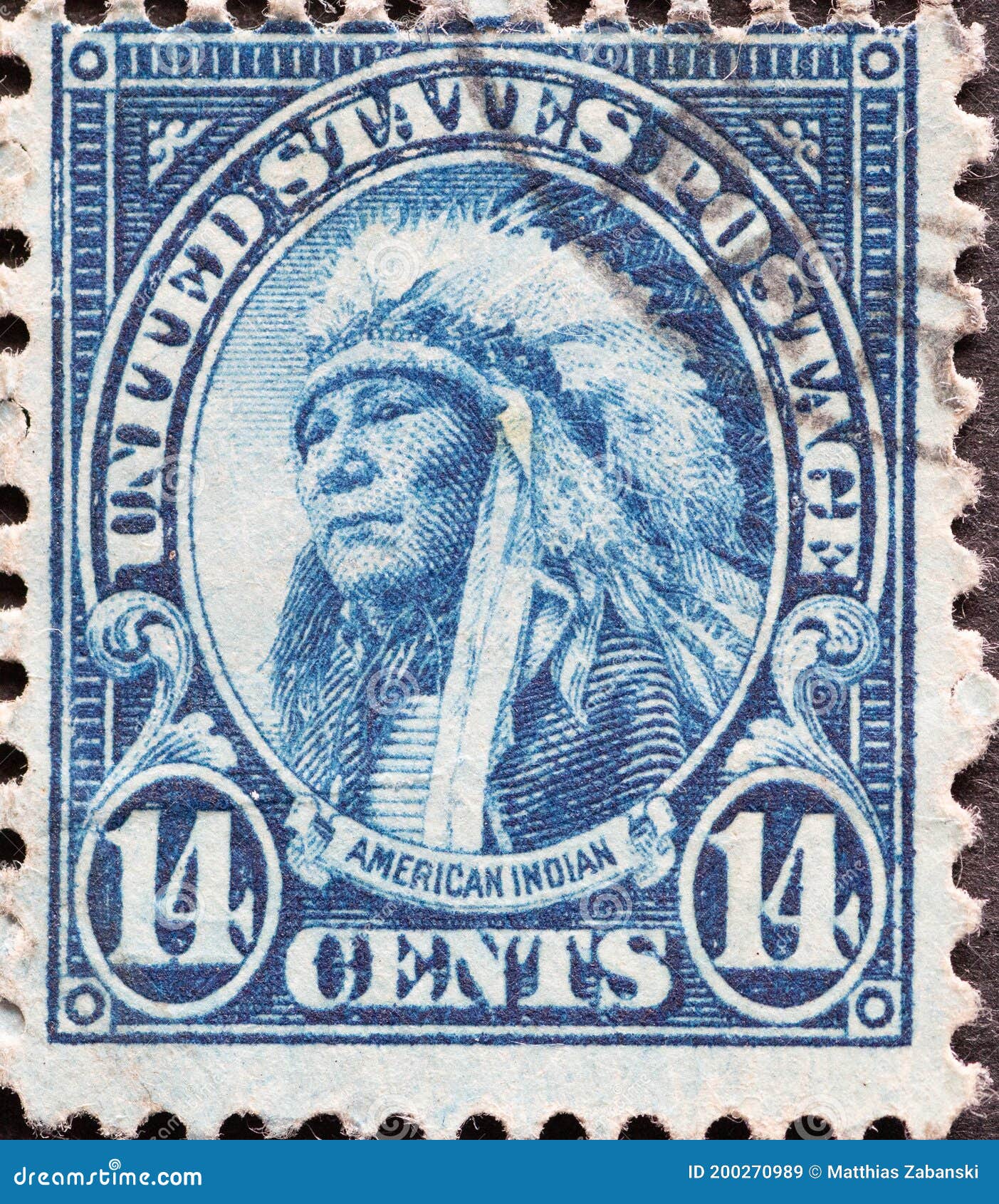 USA - Circa 1923: a Postage Stamp Printed in the US Showing an American
