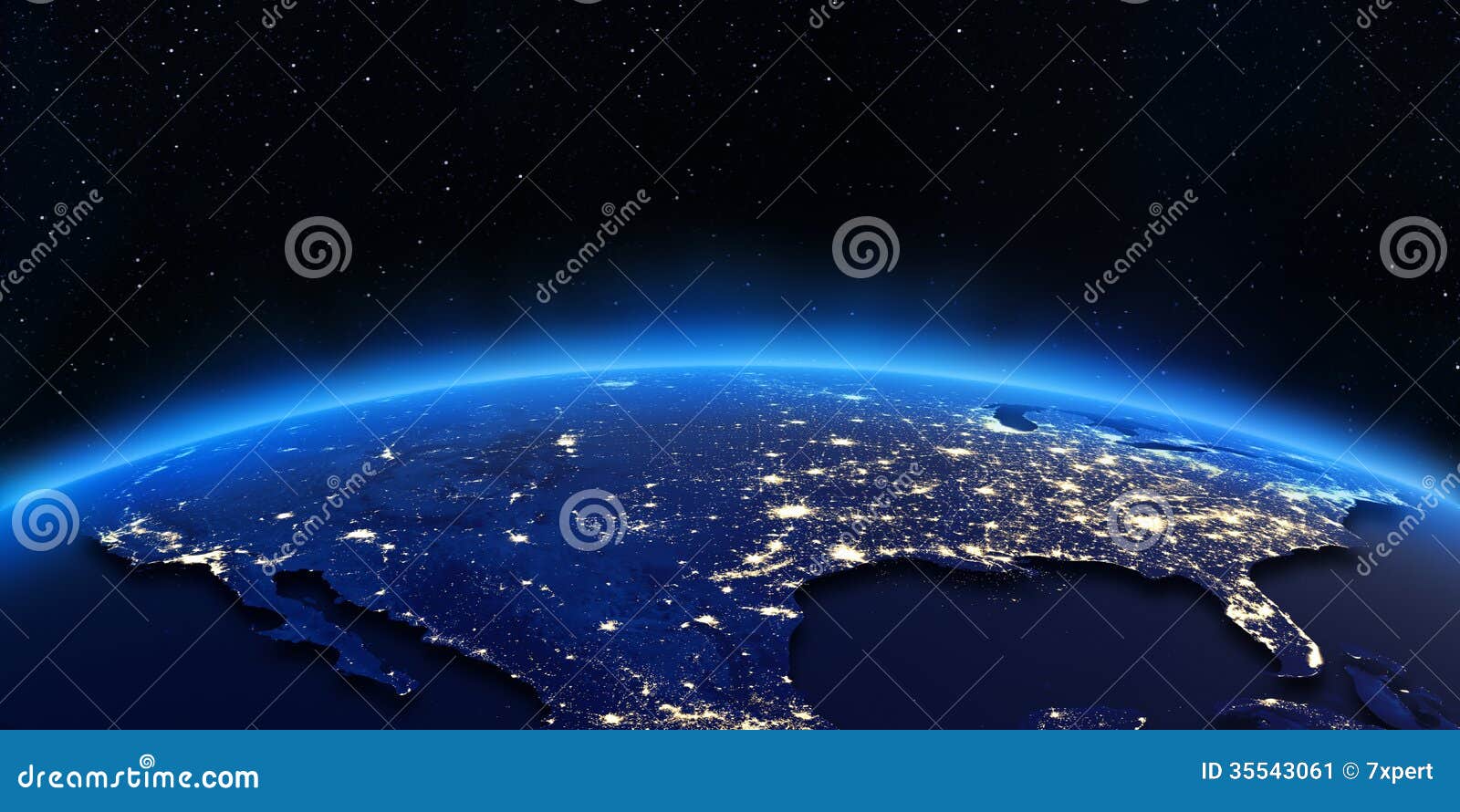Download USA city lights map stock illustration. Illustration of ...