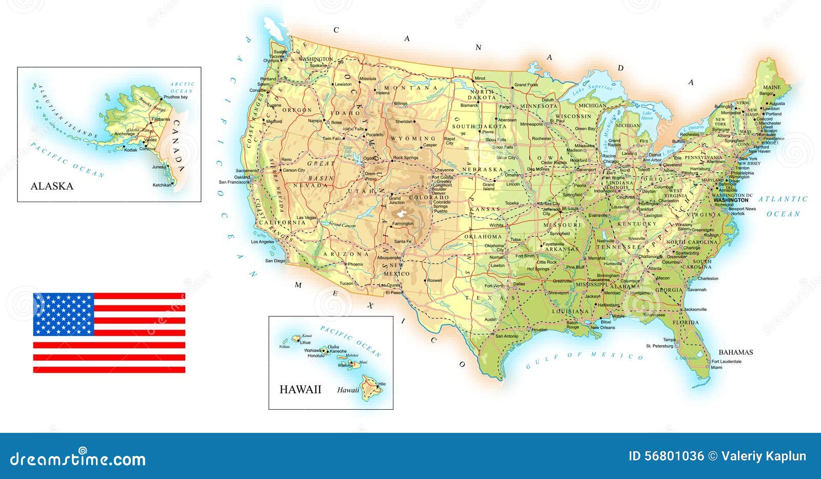 Geography Materials Physical Features 13x19 Washington General