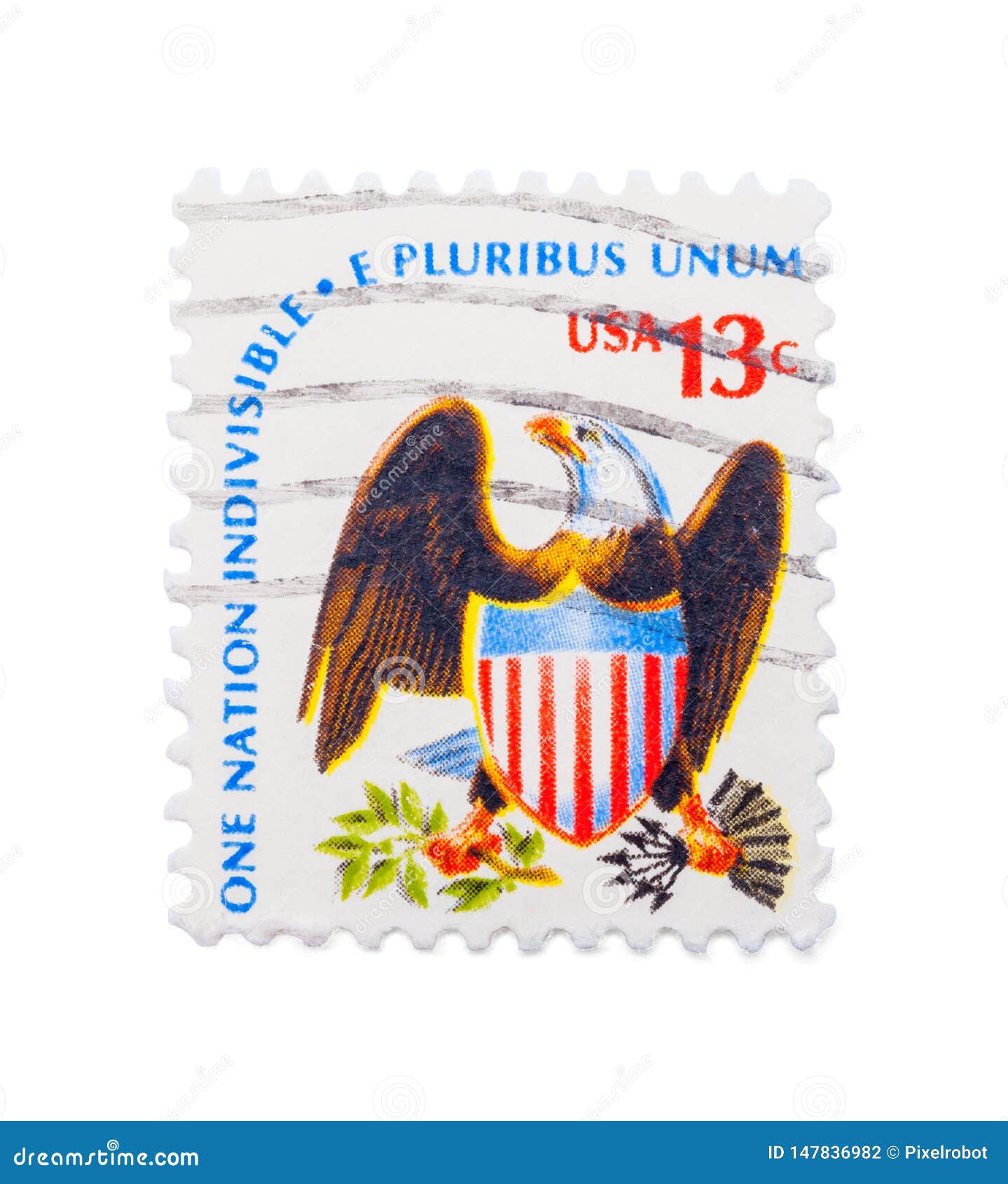 USA Eagle Stamp editorial photography. Image of postmark 147836982