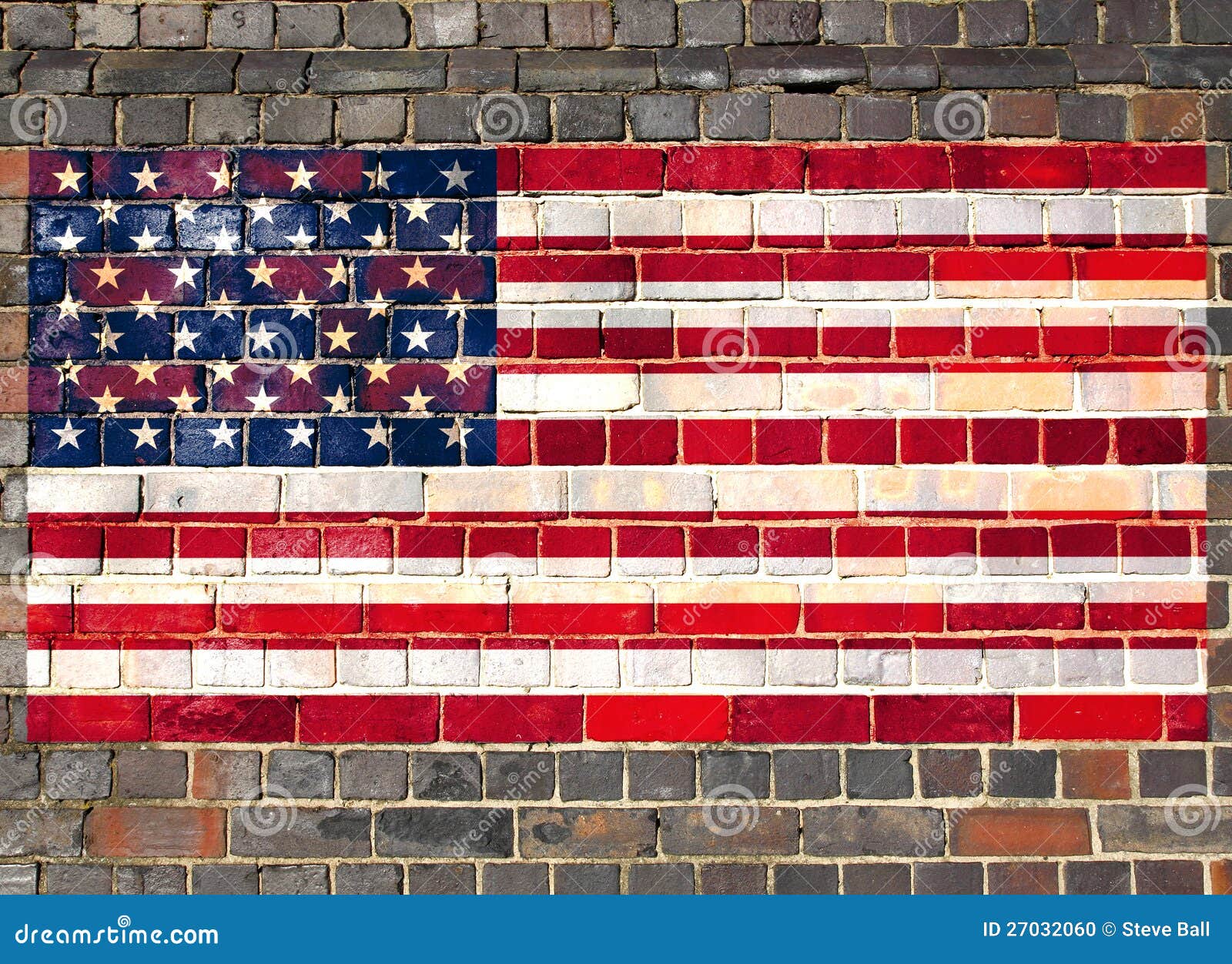 USA flag on a brick wall stock photo. Image of punk, grime 27032060