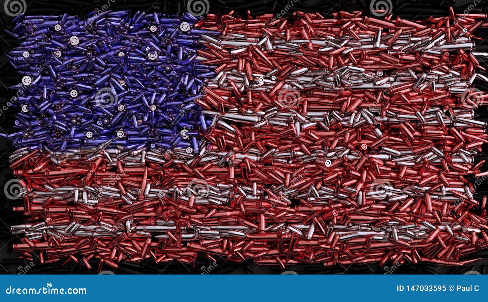 Download USA Flag Formed Out Of Bullets Stock Illustration ...