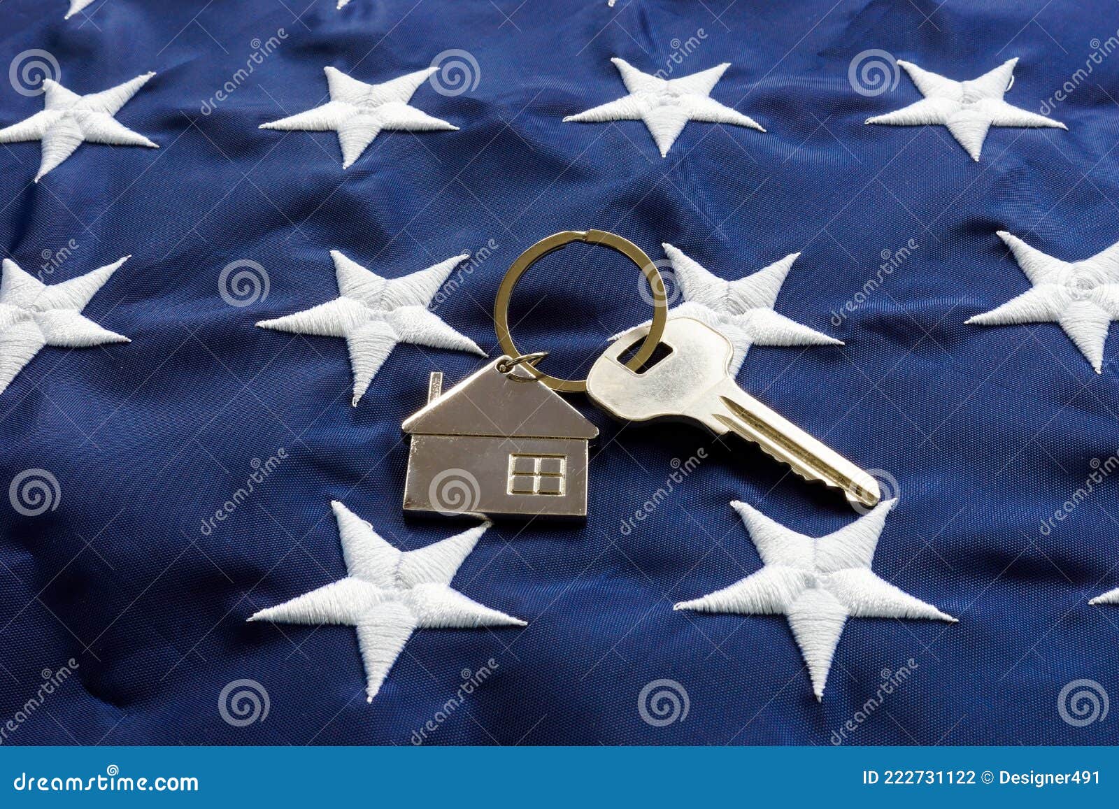 usa flag and key from home as  of va loan.