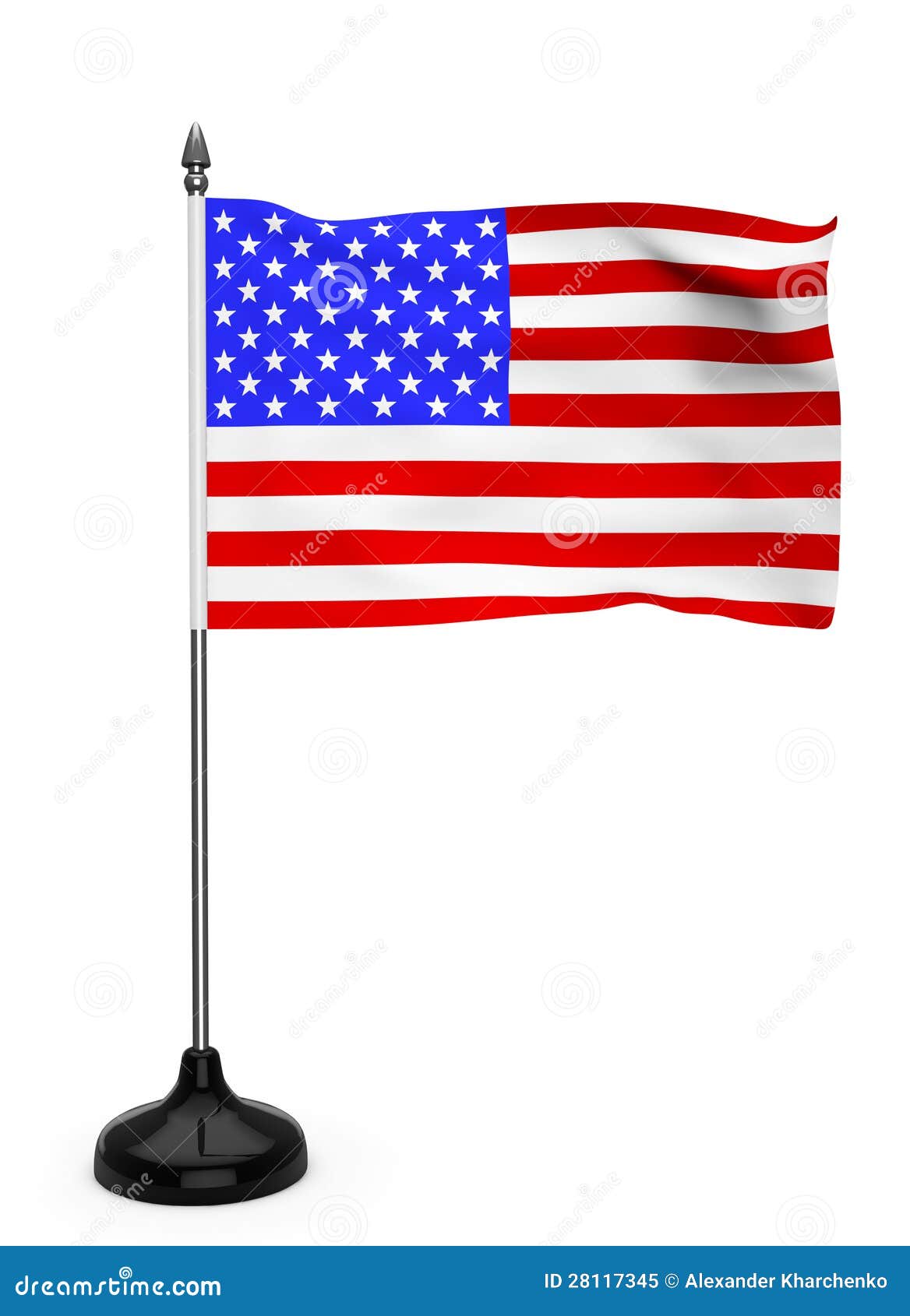 USA Flag with stand stock illustration. Illustration of nation 28117345