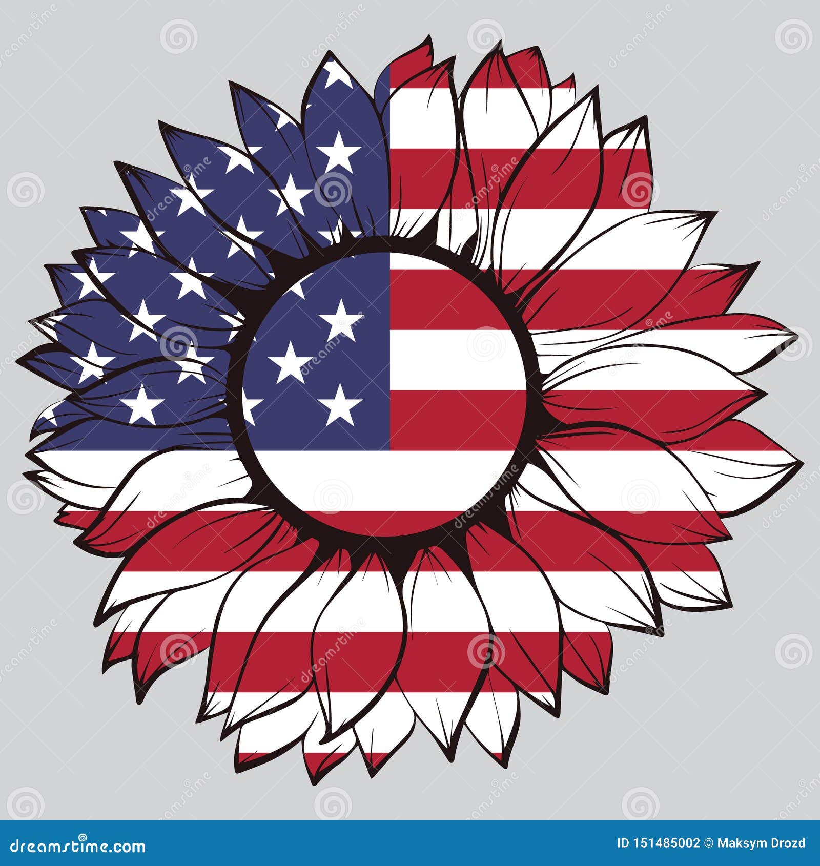 Download USA Flag In Sunflower, 4th Of July, Patriotic, Fourth Of ...