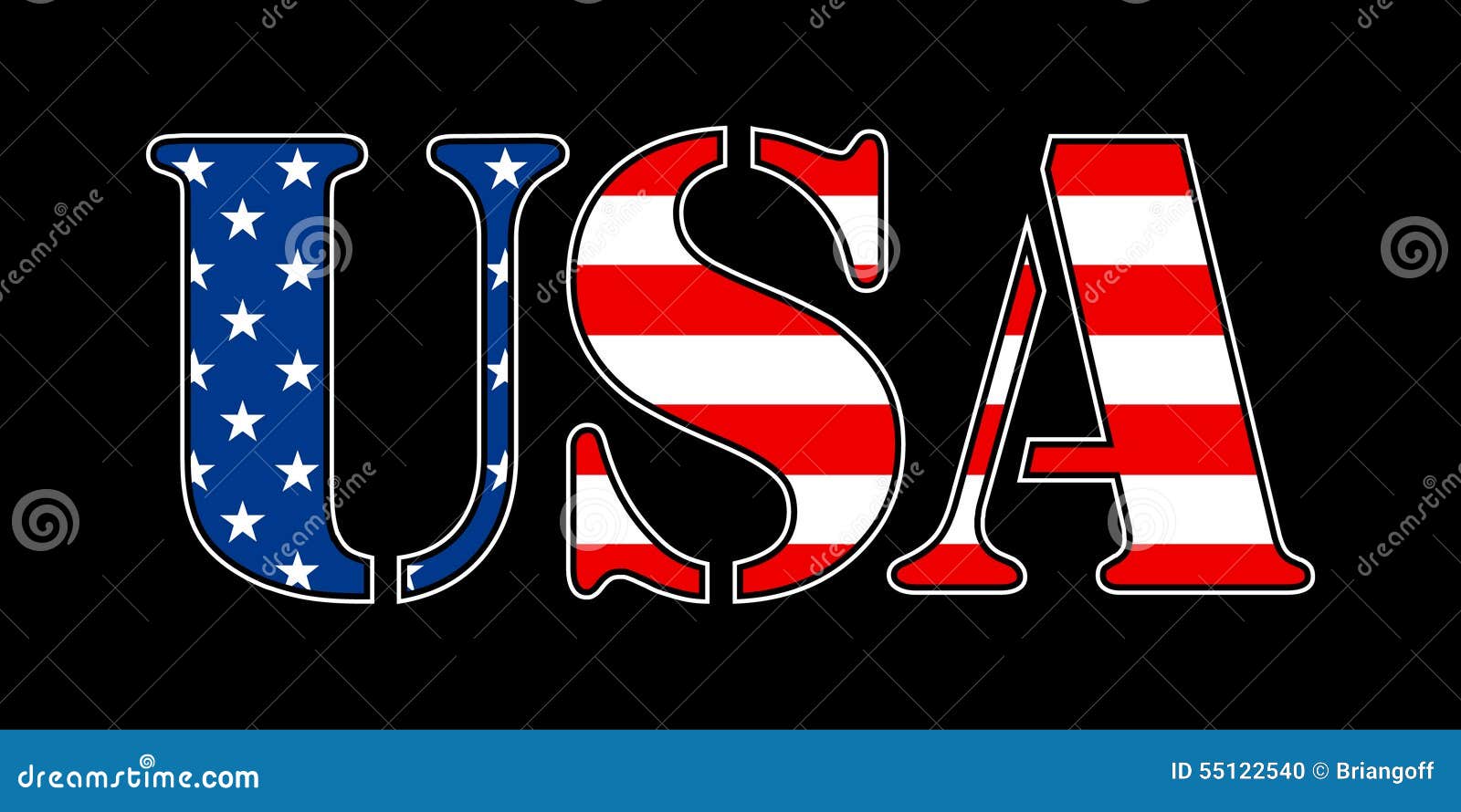 USA flag text stock vector. Illustration of layers, modern 55122540
