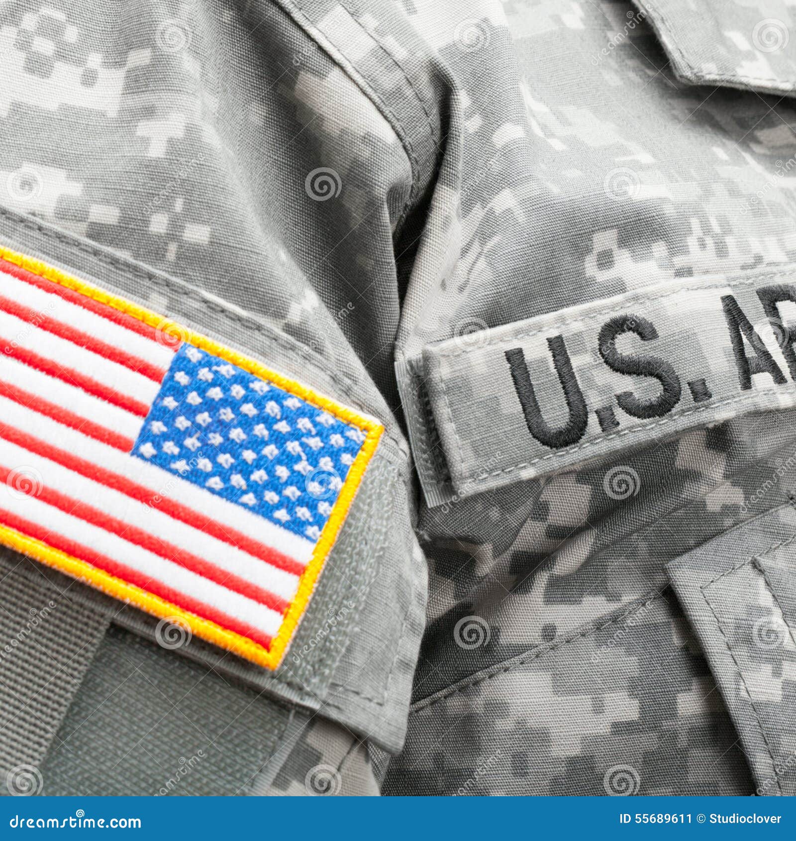 USA Flag and U.S. Army Patch on Military Uniform - Close Up Stock Image -  Image of patriot, shoulder: 55689611