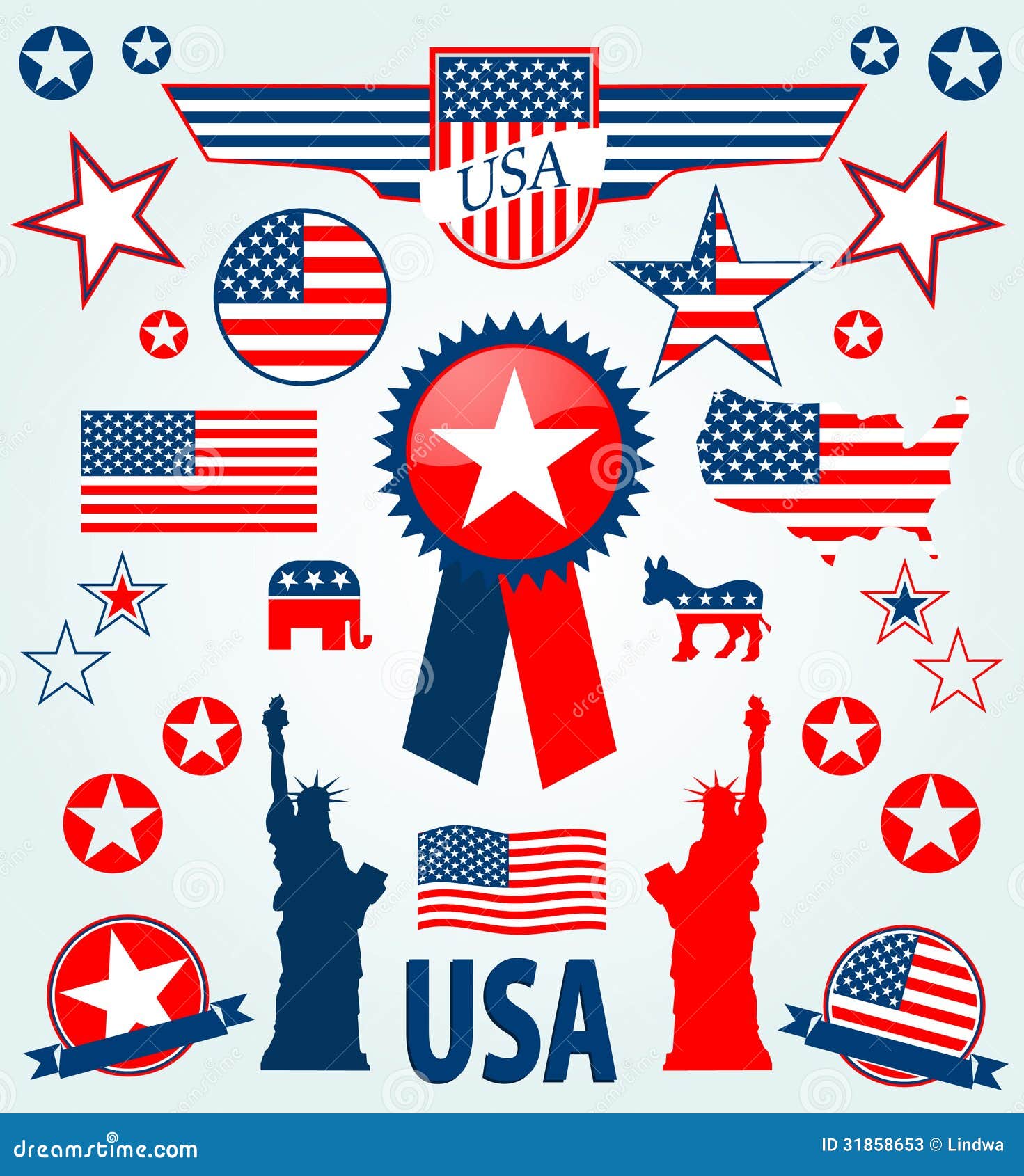 Download USA icons stock vector. Illustration of element, stars ...