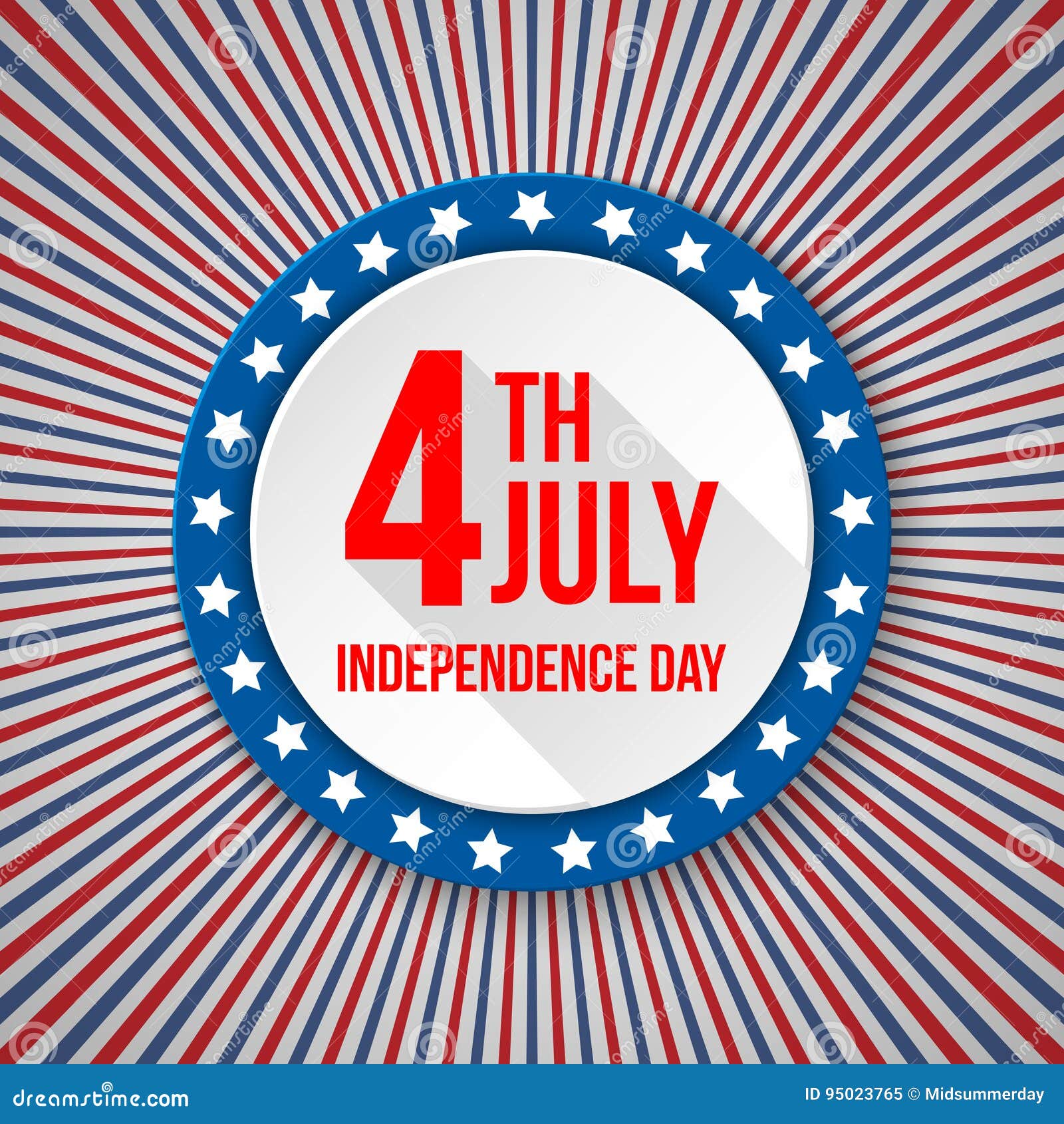 usa independence day background. 4 july national celebration. patriotic template with text, stripes and stars for