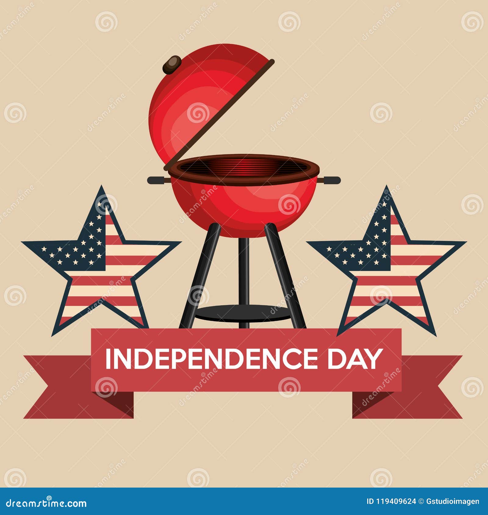 USA independence day barbeque party vector illustration design