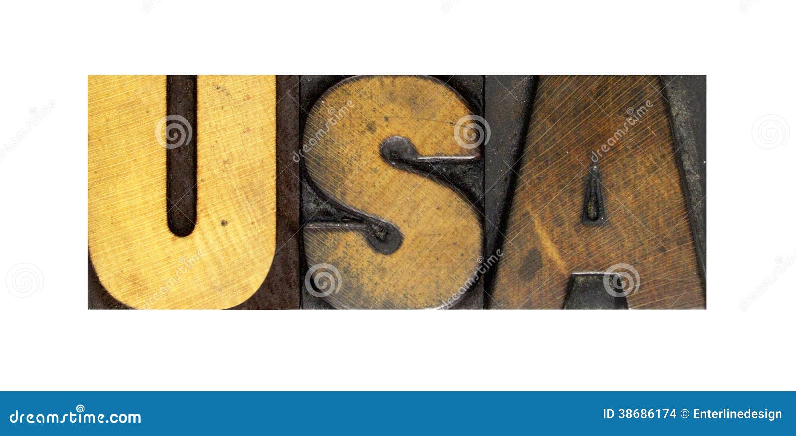 USA stock photo. Image of words, letterpress, retro, vintage 38686174