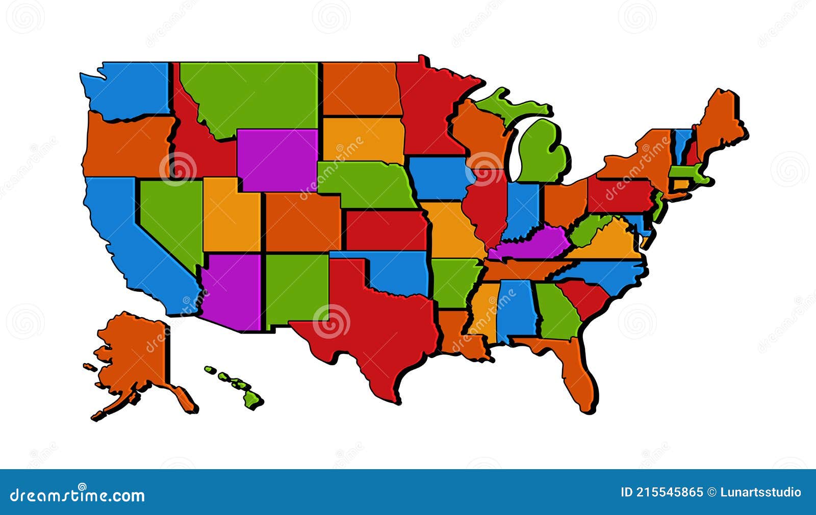 usa map blank color