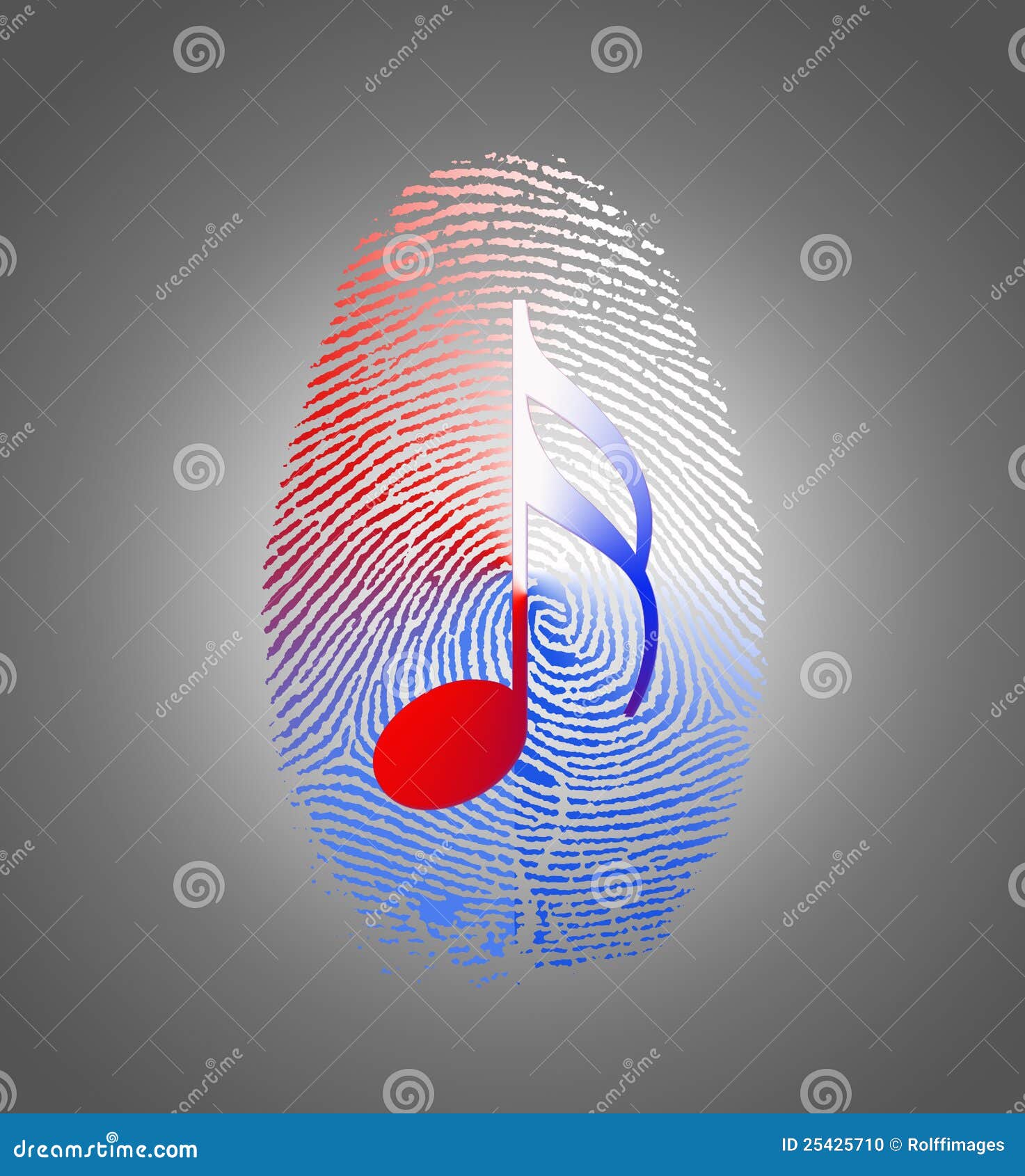 USA Music Fingerprint stock illustration. Illustration of biometric