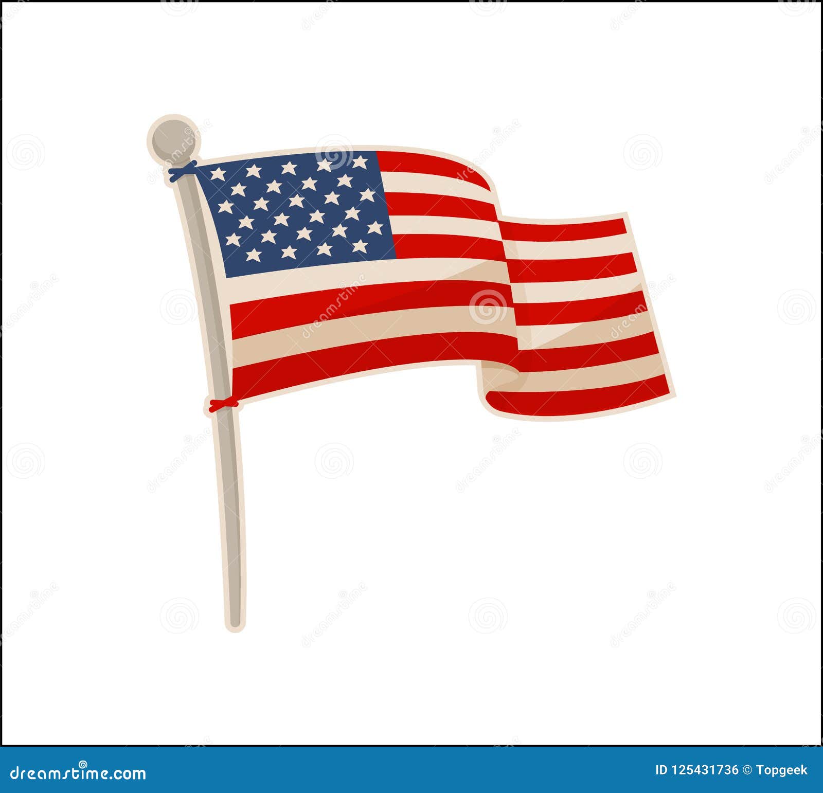 Download USA National Flag Icon Colorful Vector Banner Stock Vector ...