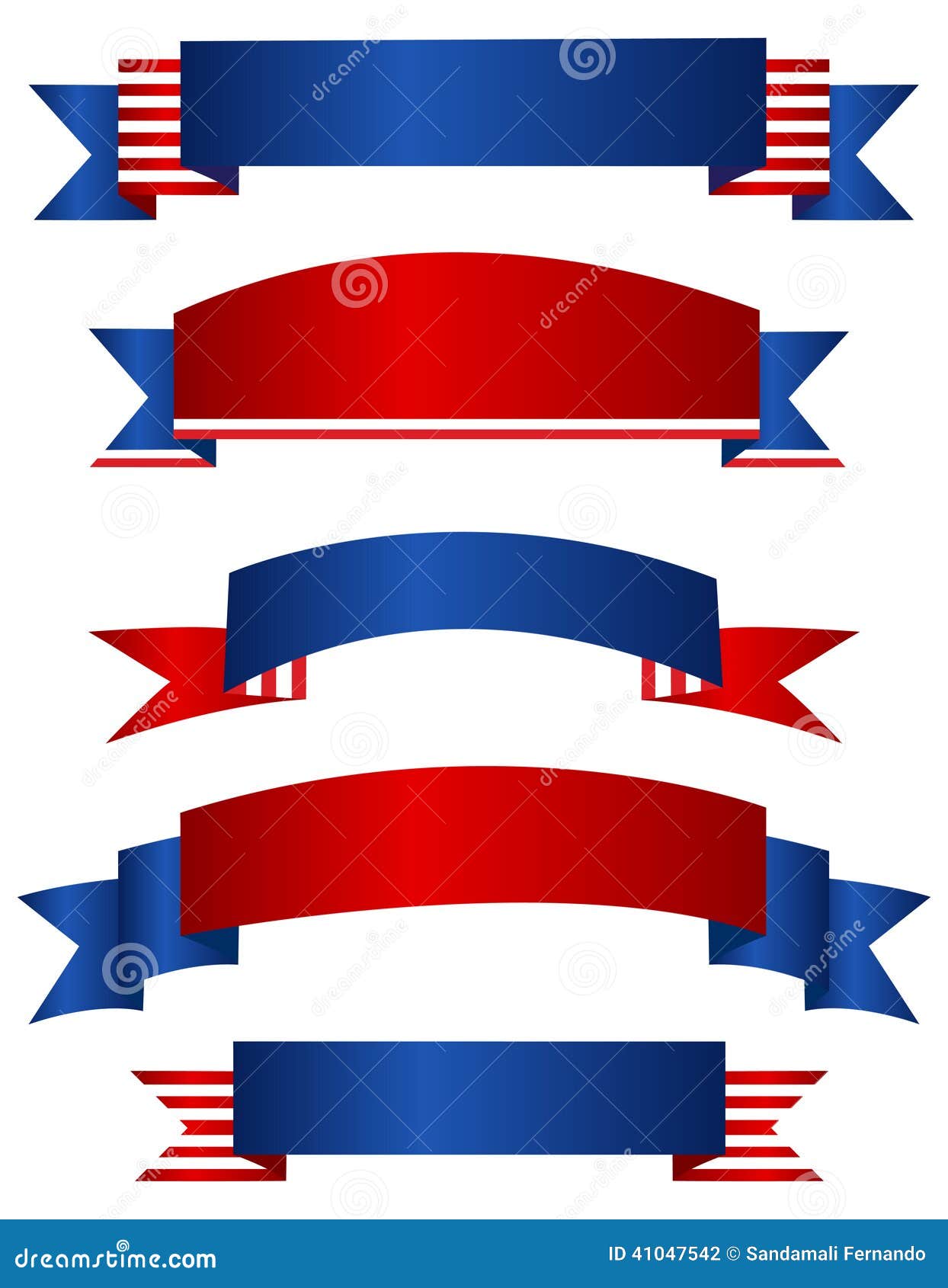 Red White and Blue Ribbon Banner 