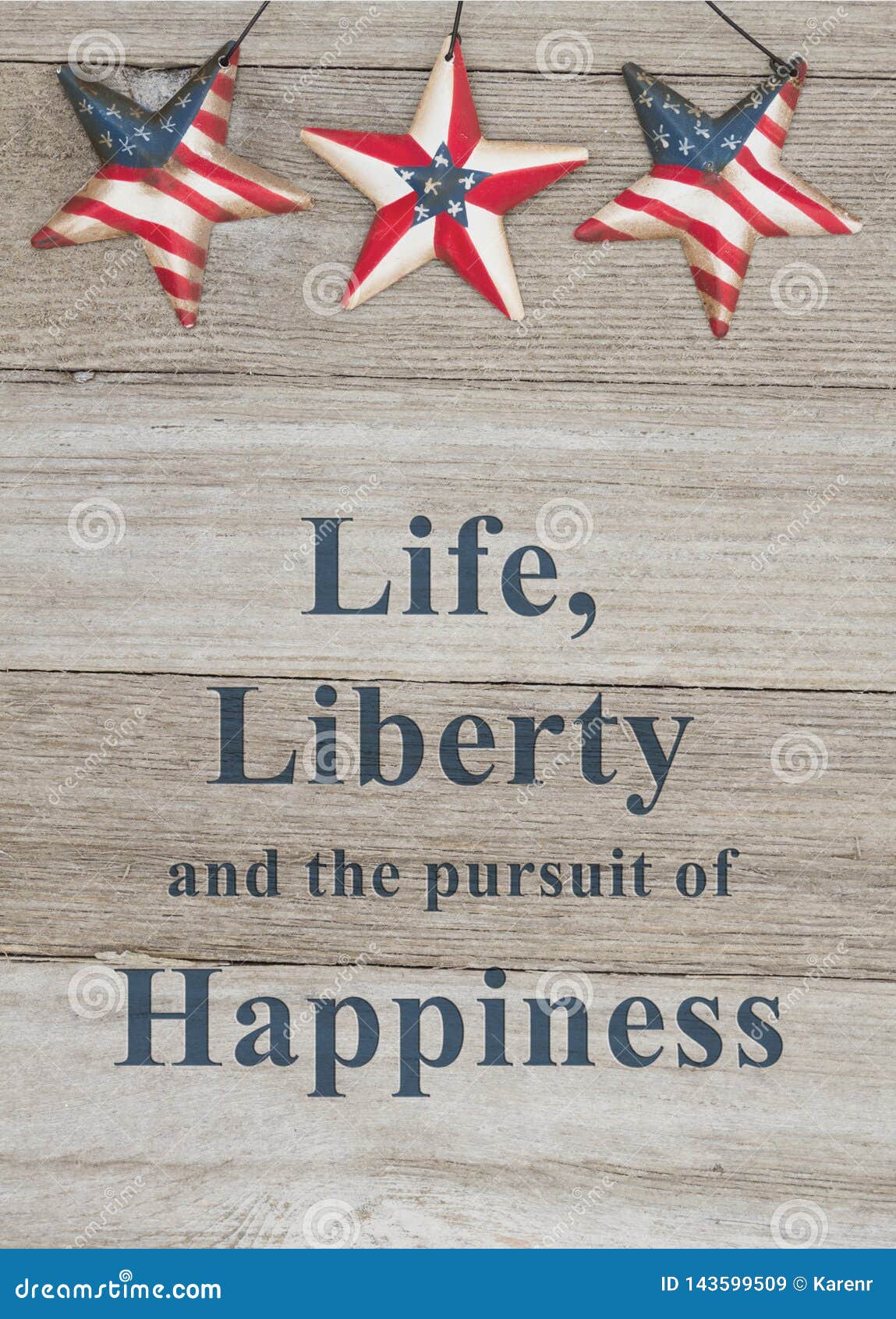 usa patriotic message of life liberty and happiness