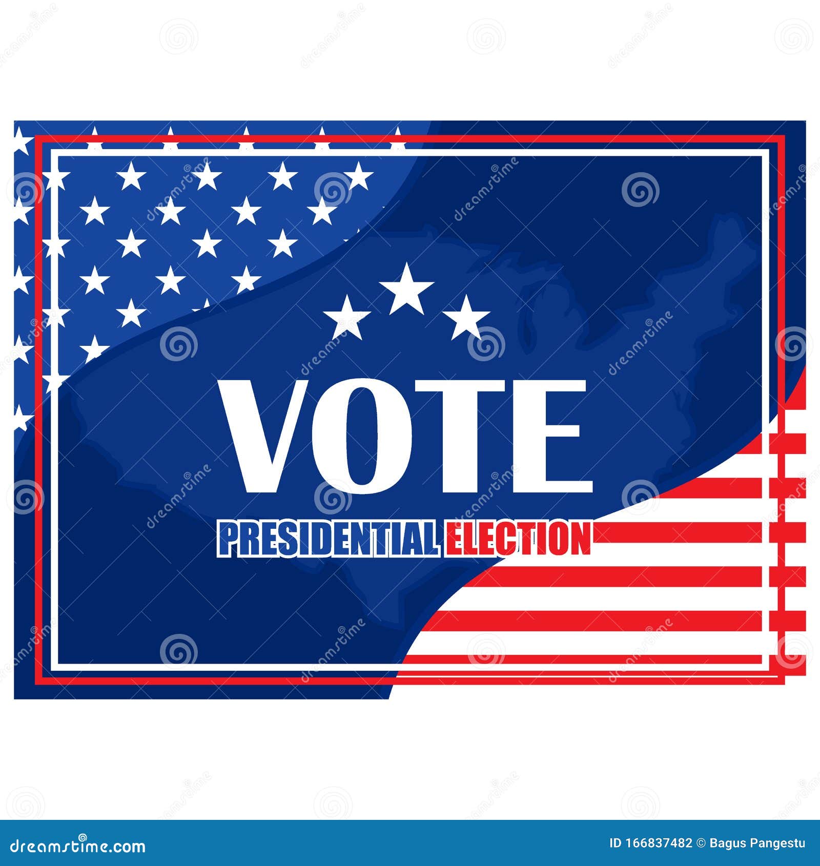 USA Presidential Election Day Concept Vector Illustration Stock Vector