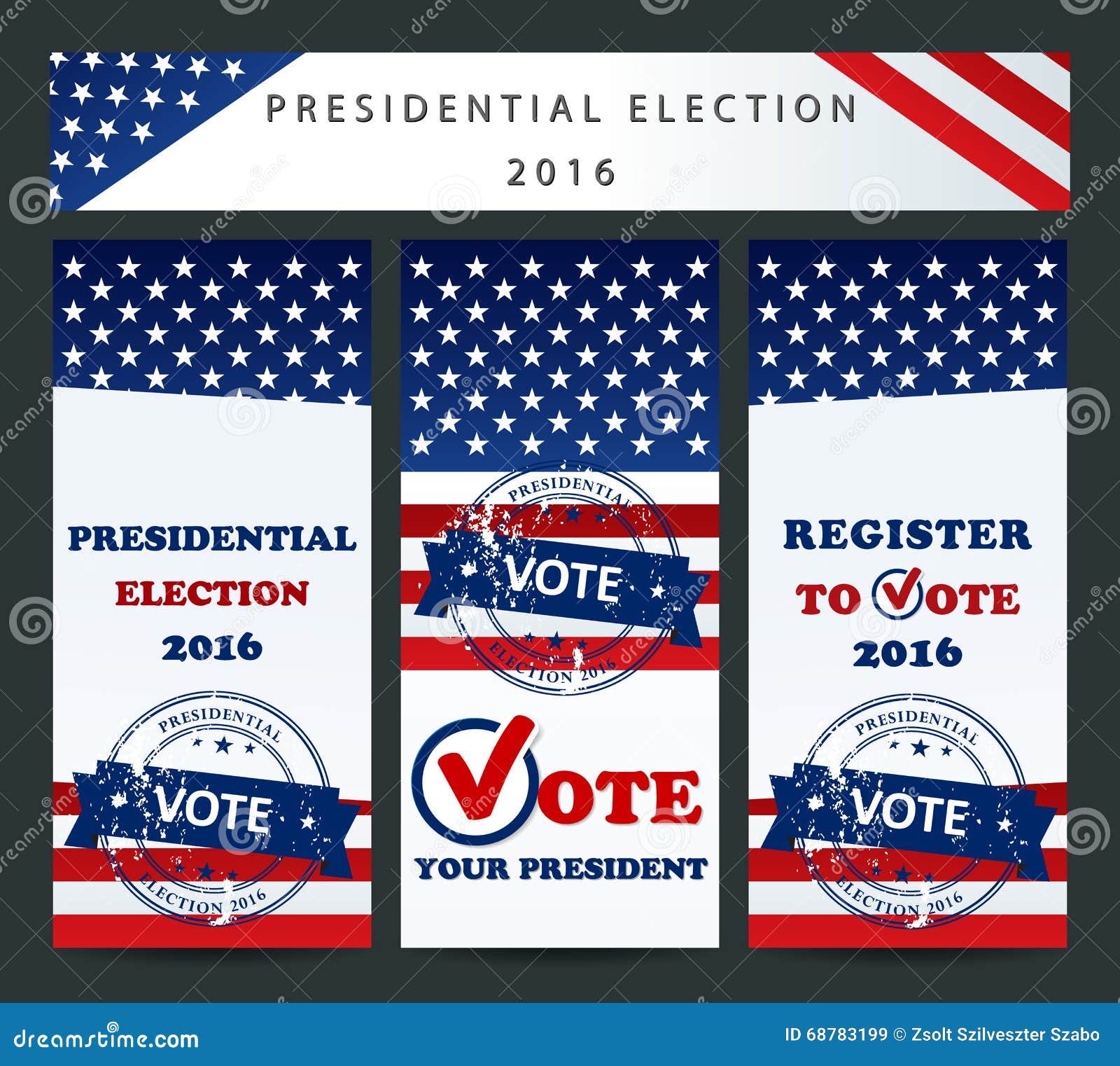usa presidential election template stock vector illustration of