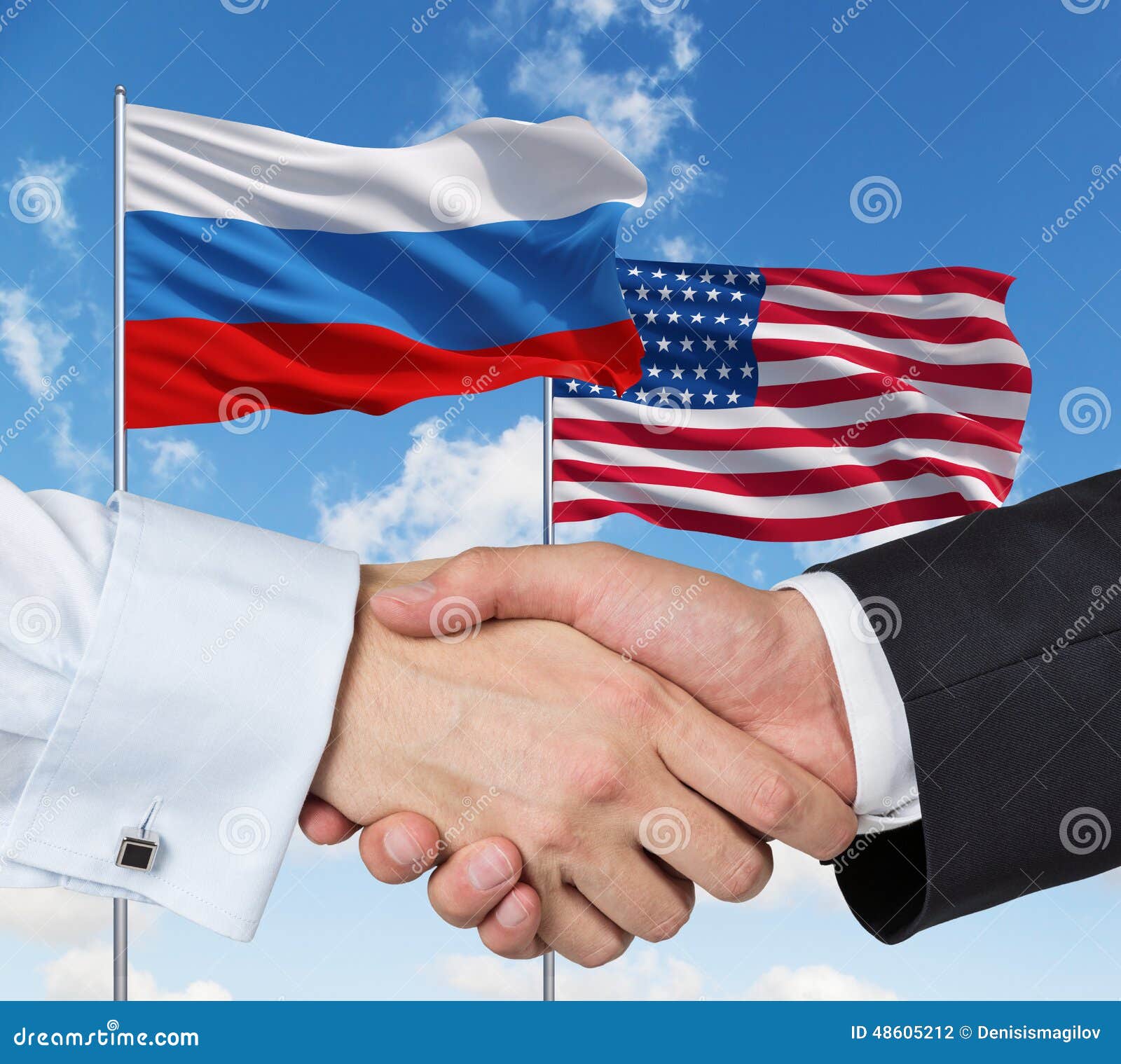 USA and Russian handshake stock photo. Image of handshake 48605212