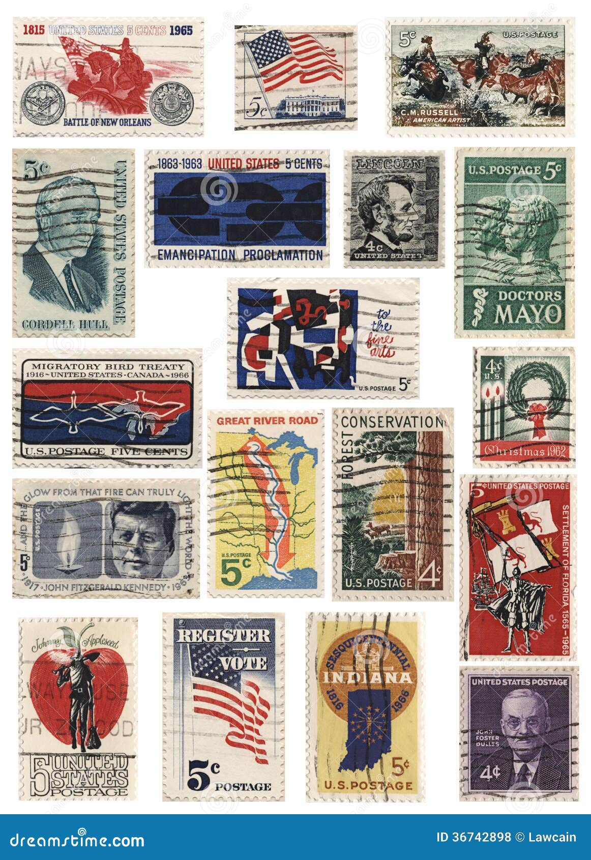 USA 1960s Stamp Collage editorial stock photo. Image of hull - 36742898