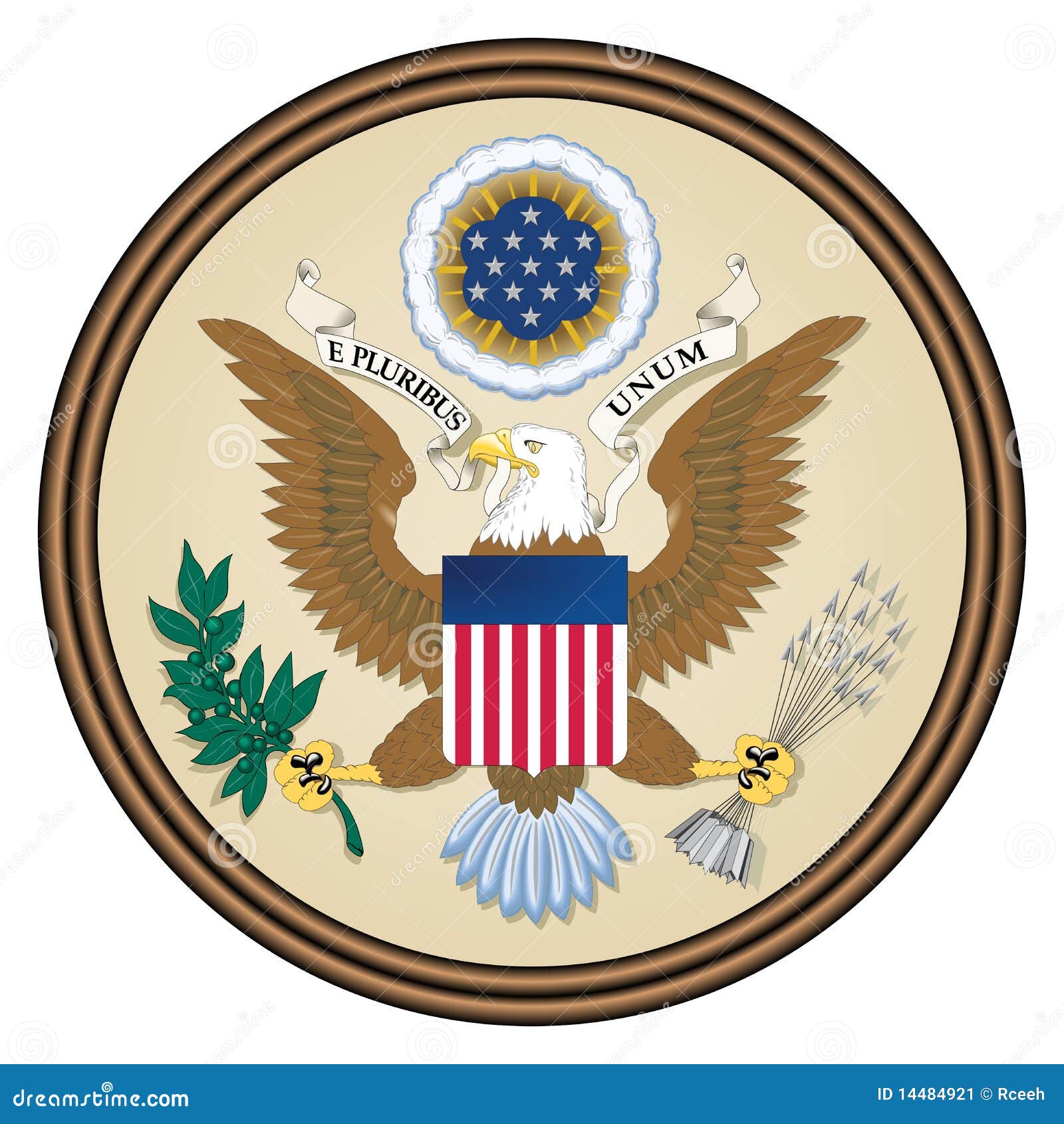 USA seal stock illustration. Illustration of reverse 14484921