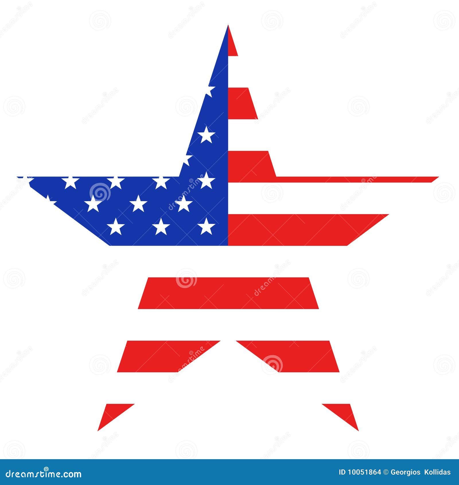 USA Star stock illustration. Illustration of states, sign 10051864