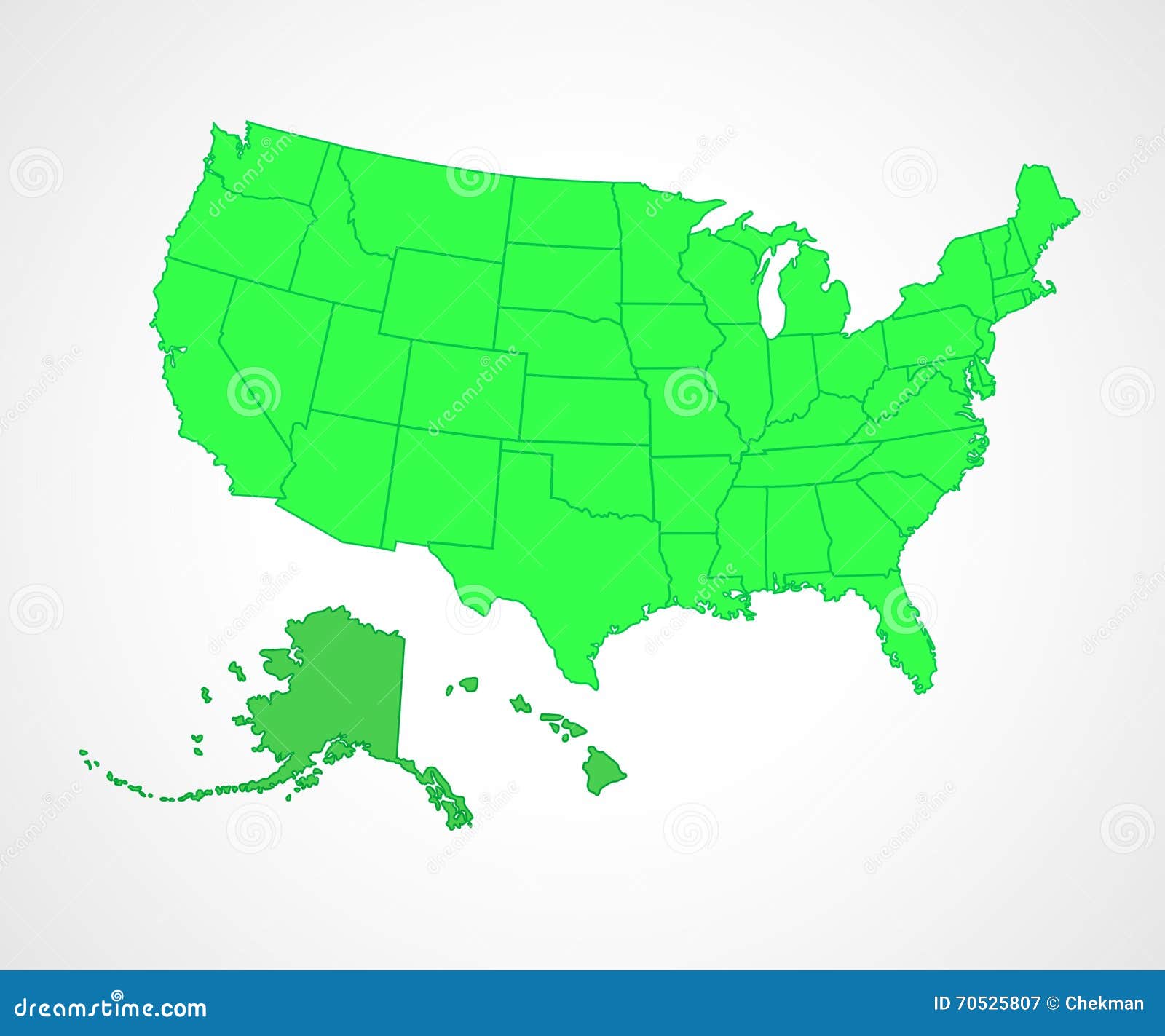 Usa States Illustration Stock Illustration Illustration Of Contour