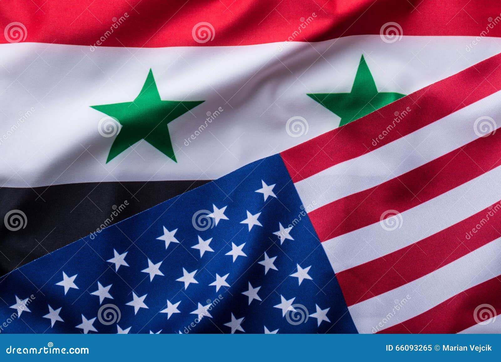 usa and syria. usa flag and syria flag