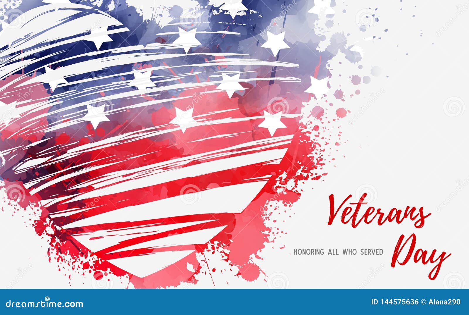 Happy Veteran Day flyer, banner or poster. Holiday background with